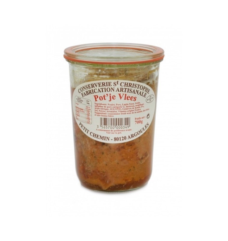 Pot'je Vlees au Genièvre de houle 700gr