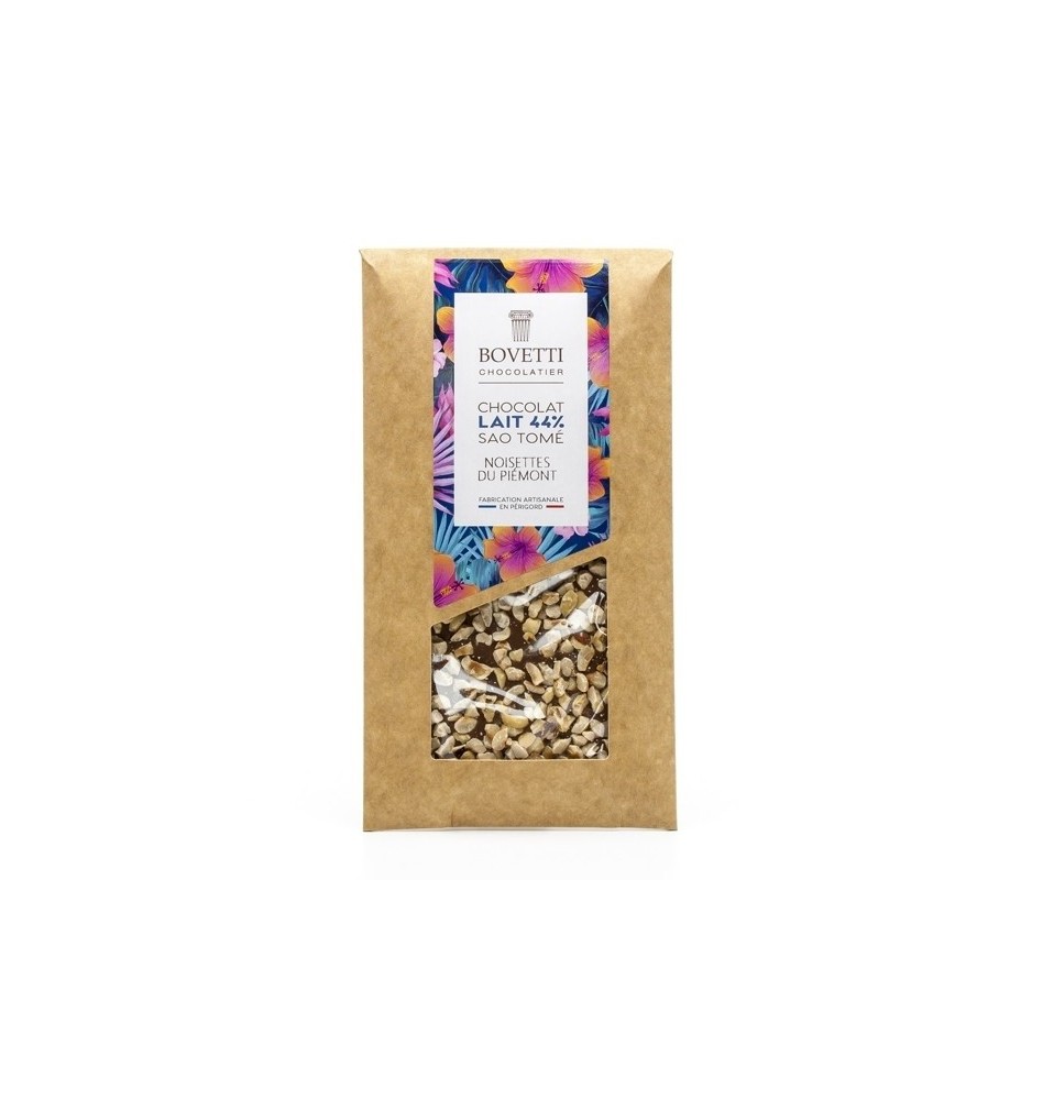 Tablette Chocolat au Lait 44% SAOTOME Noisettes du Piémont 100GR